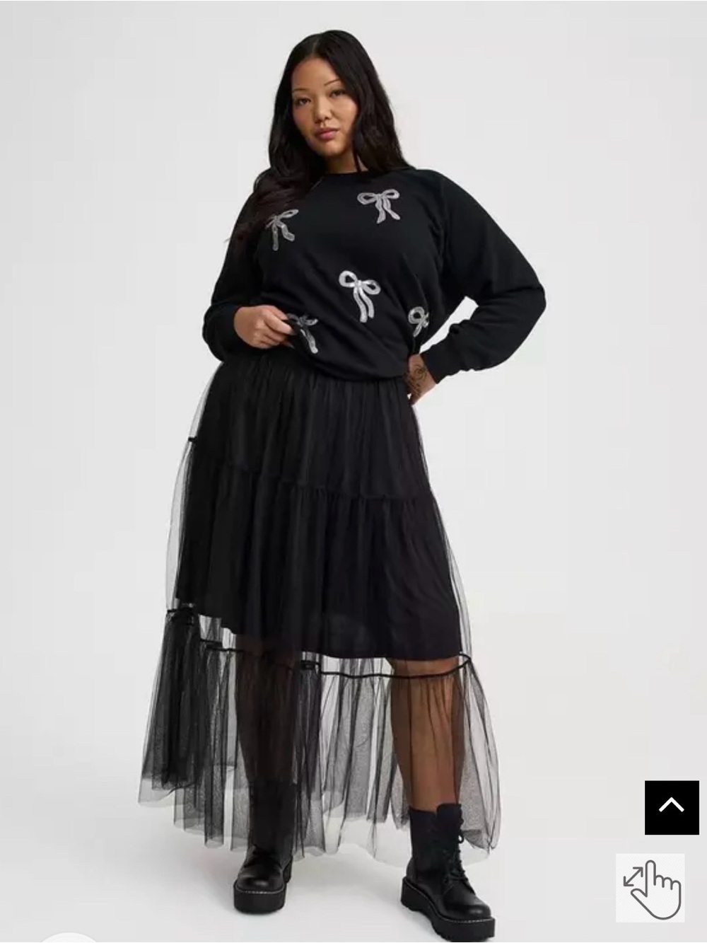 torrid Black Tiered Tulle Maxi Skirt